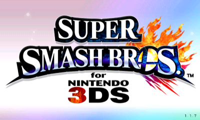 Super Smash Bros For Nintendo 3DS title screen for Nintendo 3DS